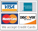 We Accept Credit Cards